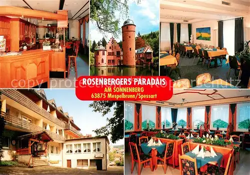 AK / Ansichtskarte Mespelbrunn Rosenbergers Paradais am Sonnenberg Restaurant Mespelbrunn