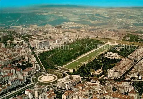 AK / Ansichtskarte Lisboa Marquis of Pombal s Square and Eduardo VII Park aerial view Lisboa