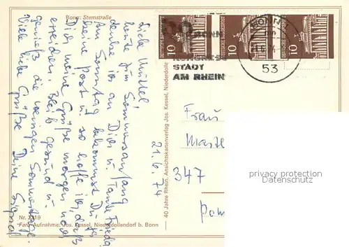 AK / Ansichtskarte Bonn_Rhein Sternstrasse Innenstadt Bonn_Rhein