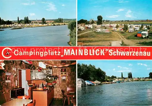 AK / Ansichtskarte Schwarzach_Main Campingplatz Mainblick Schwarzenau Gaststaette Freizeitzentrum Schwarzach Main