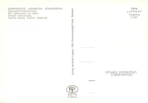 AK / Ansichtskarte Schwarzach_Main Campingplatz Mainblick Schwarzenau Gaststaette Freizeitzentrum Schwarzach Main