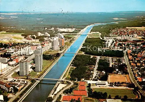 AK / Ansichtskarte Erlangen Europakanal Fliegeraufnahme Erlangen