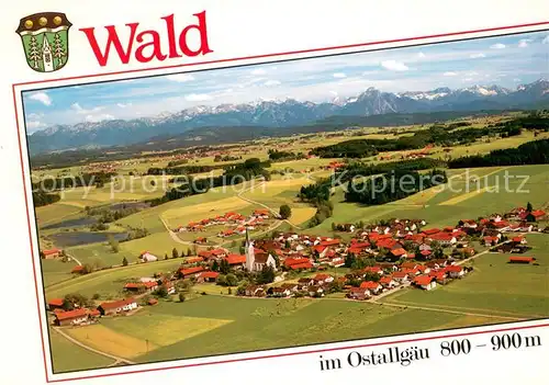 AK / Ansichtskarte Wald_Ostallgaeu Alpenpanorama Fliegeraufnahme Wald_Ostallgaeu