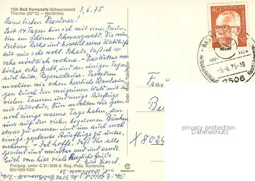 AK / Ansichtskarte Bad_Herrenalb Kurort im Schwarzwald Fliegeraufnahme Bad_Herrenalb