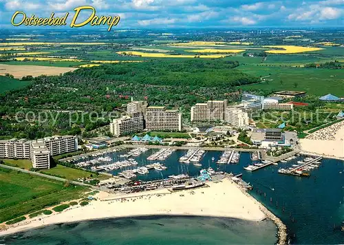 AK / Ansichtskarte Damp_Ostseebad Ferienresort Hotels Hafen Fliegeraufnahme Damp_Ostseebad