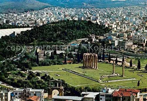 AK / Ansichtskarte Athen_Griechenland Blick auf den Tempel des Olympischen Zeus Athen_Griechenland