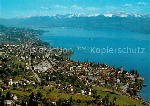 AK / Ansichtskarte Meilen Zuerichsee Alpenpanorama Fliegeraufnahme Meilen