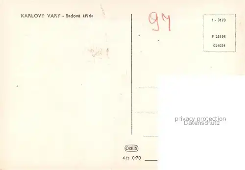 AK / Ansichtskarte Karlovy_Vary_Karlsbad Sadova trida 