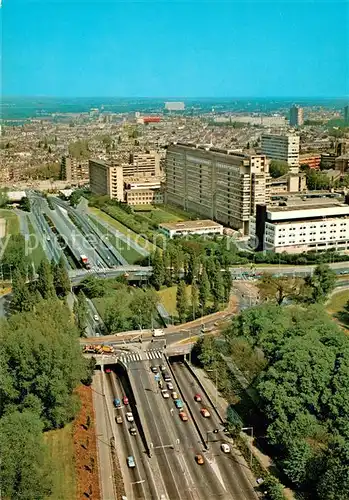 AK / Ansichtskarte Rotterdam Panorama met Dijkzichtziekenhuis luchtopname Rotterdam