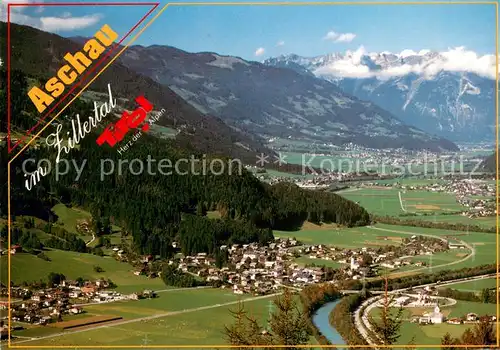 AK / Ansichtskarte Aschau_Zillertal Panorama Blick zum Rofangebirge Aschau_Zillertal