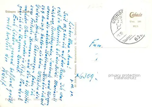 AK / Ansichtskarte Usingen Fliegeraufnahme Usingen