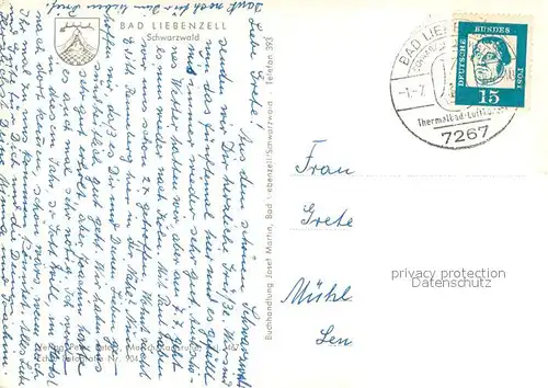 AK / Ansichtskarte Bad_Liebenzell Fliegeraufnahme Bad_Liebenzell