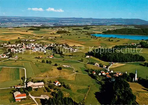 AK / Ansichtskarte Tengling und Burg mit Waginger See Fliegeraufnahme Tengling