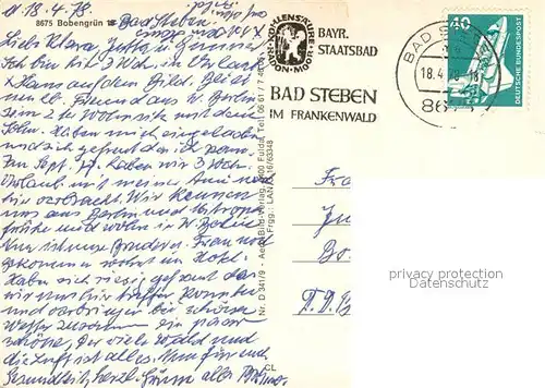 AK / Ansichtskarte Bobengruen Fliegeraufnahme Bobengruen