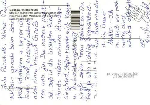 AK / Ansichtskarte Malchow Fliegeraufnahme mit Plauer See Malchower See und Fleesensee Malchow