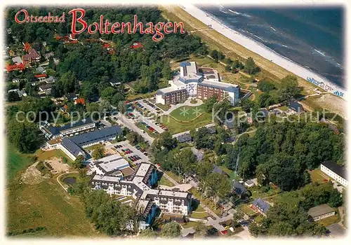 AK / Ansichtskarte Boltenhagen_Ostseebad Sanitas Ostseeklinik Fliegeraufnahme Boltenhagen_Ostseebad