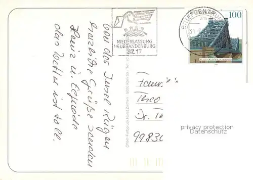 AK / Ansichtskarte Neubrandenburg Fliegeraufnahme Neubrandenburg