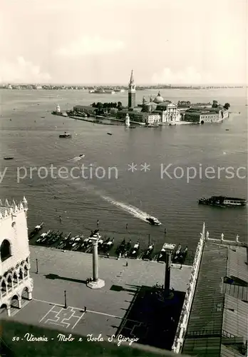 AK / Ansichtskarte Venezia_Venedig Molo e Isola San Giogio Venezia Venedig