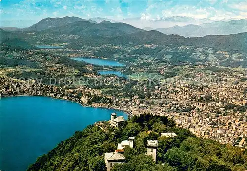 AK / Ansichtskarte Lugano_Lago_di_Lugano Luganersee Monte Bre Fliegeraufnahme Lugano_Lago_di_Lugano