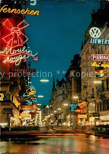 AK / Ansichtskarte Wien Kaerntnerstrasse bei Nacht Wien