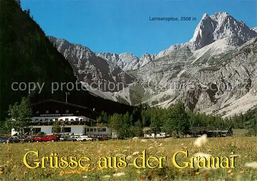 AK / Ansichtskarte Pertisau_Achensee Alpengasthof Gramai im Karwendelgebirge Blumenwiese Pertisau Achensee