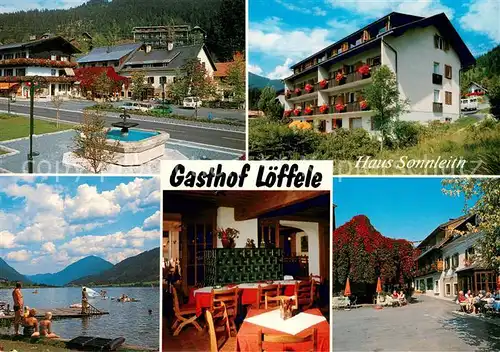 AK / Ansichtskarte Weissbriach Gasthof Loeffele Haus Sonnleitn Badestrand See Alpen Weissbriach