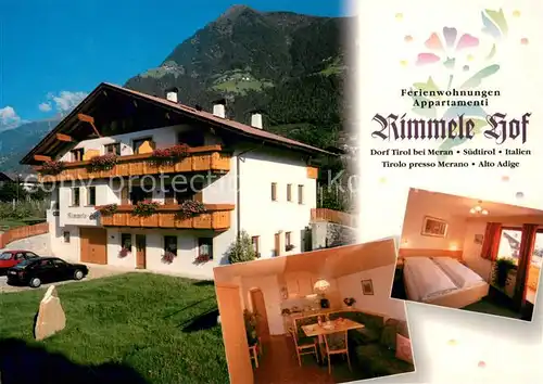 AK / Ansichtskarte Dorf_Tirol Ferienwohnungen Rimmele Hof Alpen Dorf_Tirol