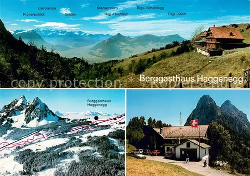 AK / Ansichtskarte Schwyz Berggasthaus Haggenegg Fernsicht Alpenpanorama Ski  und Wandergebiet Schwyz