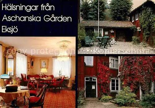 AK / Ansichtskarte Haelsning Aschanska garden i Eksjoe Gardsinterioer Salongen  Haelsning