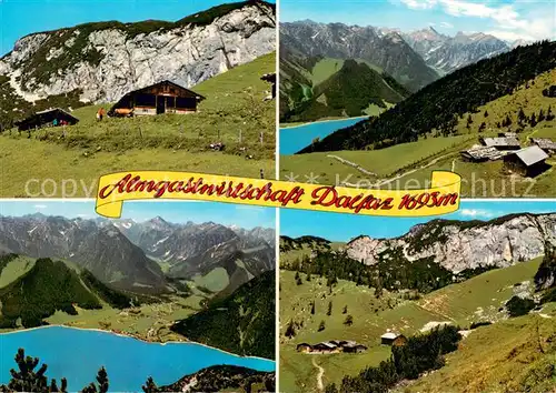 AK / Ansichtskarte Achensee Almgastwirtschaft Dalfaz Landschaftspanorama Bergwelt Rofangebirge Bergsee Karendelgebirge Achensee