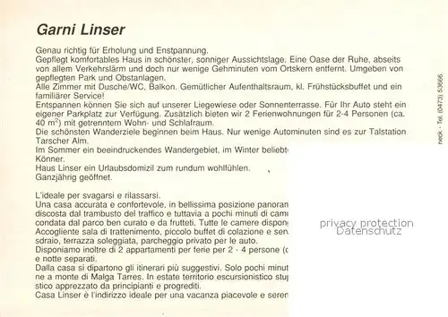 AK / Ansichtskarte Latsch_Vinschgau Garni Linser Latsch Vinschgau