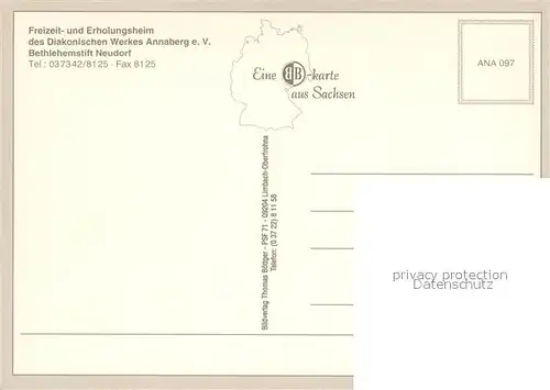 AK / Ansichtskarte Neudorf Annaberg Bethlehemstift Gaststube Spielplatz Dampflok Neudorf Annaberg