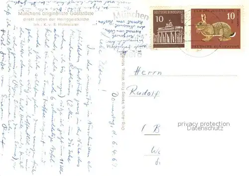 AK / Ansichtskarte Muenchen Gaststaette Glockenstuben Muenchen