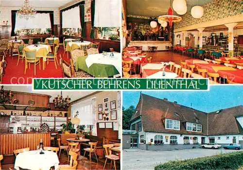 AK / Ansichtskarte Lilienthal_Bremen Kutscher Behrens Familien Lokal Gastraeume Lilienthal Bremen
