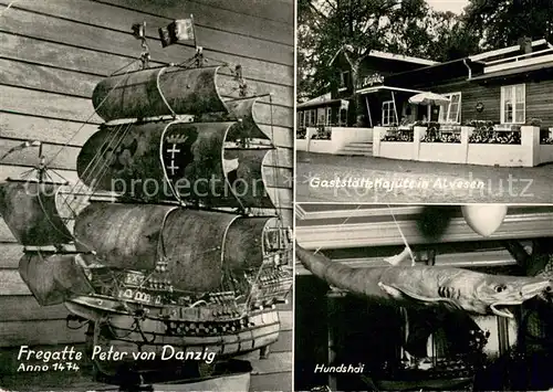 AK / Ansichtskarte Alvesen Gaststaette Kajuete Fregatte Peter von Danzig Hundshai Alvesen