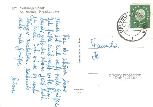 AK / Ansichtskarte Voelklingen St Michael Krankenhaus Voelklingen