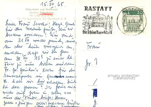 AK / Ansichtskarte Kaltenbronn_Gernsbach Hoehenhotel und Restaurant Kurhaus Kaltenbronn Kaltenbronn Gernsbach