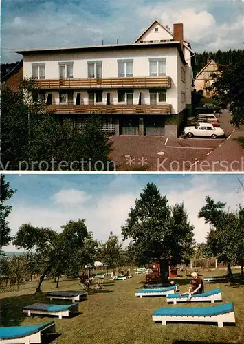 AK / Ansichtskarte Krumbach_Odenwald Gasthof Pension zum Engel Liegewiese Krumbach Odenwald