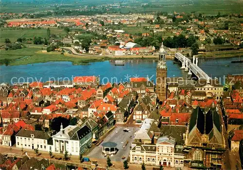 AK / Ansichtskarte Kampen_Niederlande met Ijselbrug in vogelvlucht Kampen_Niederlande