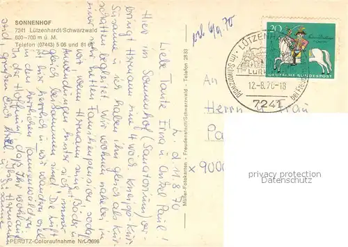 AK / Ansichtskarte Luetzenhardt Sonnenhof Gastraeume Hallenbad Luetzenhardt