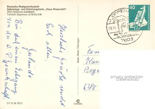 AK / Ansichtskarte Lierbach Haus Wasserfall Erholungsheim der Deutschen Postgewerkschaft Rezeption Bibliothek Wasserfall Lierbach