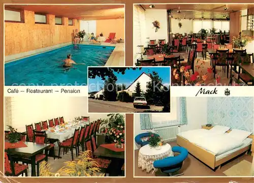 AK / Ansichtskarte Rot_See Cafe Restaurant Pension Mack Fremdenzimmer Hallenbad Rot_See