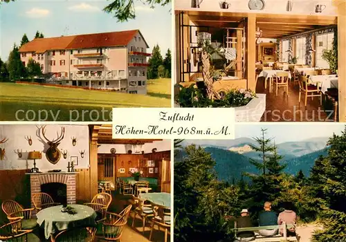 AK / Ansichtskarte Zuflucht Schmelzles Hoehenhotel Restaurant Panorama Schwarzwald Zuflucht
