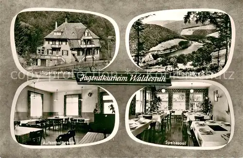 AK / Ansichtskarte Ittertal_Voehl Jugendkurheim Waldesruh Ittertalsperre Aufenthaltsraum Speisesaal 