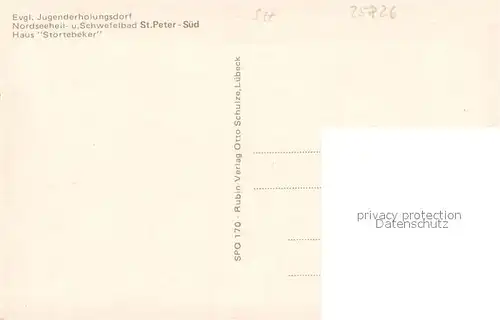 AK / Ansichtskarte St_Peter Ording Ev Jugenderholungsdorf Haus Stoertebeker St_Peter Ording