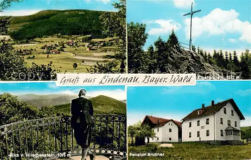 AK / Ansichtskarte Lindenau_Achslach Pension Josef Brunner Klosterstein Blick vom Hirschenstein Lindenau_Achslach