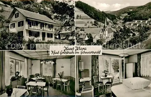 AK / Ansichtskarte Bad_Griesbach_Schwarzwald  Haus Klare Gaststube Zimmer Panorama Bad_Griesbach