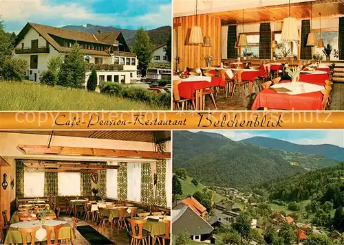 AK / Ansichtskarte Aitern Cafe Pension Restaurant Belchenblick Gastraeume Panorama Aitern