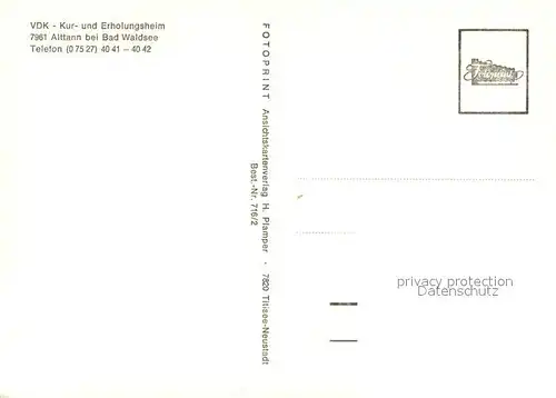 AK / Ansichtskarte Alttann_Allgaeu VDK Kur und Erholungsheim Minigolfanlage Alttann Allgaeu