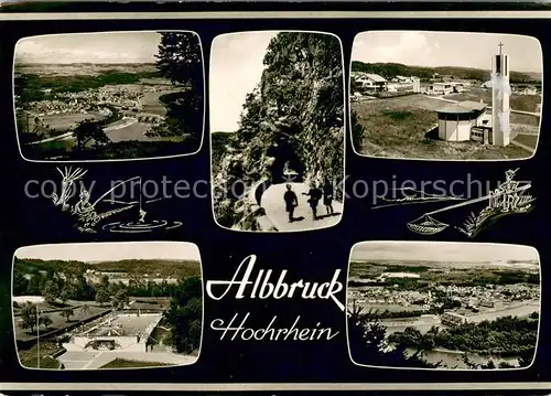 AK / Ansichtskarte Albbruck Panorama Teilansichten Kirche Schwimmbad Albbruck